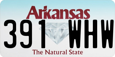 AR license plate 391WHW