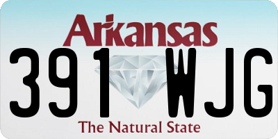 AR license plate 391WJG