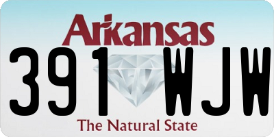 AR license plate 391WJW