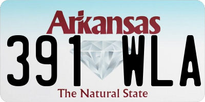 AR license plate 391WLA