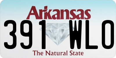 AR license plate 391WLO