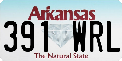 AR license plate 391WRL
