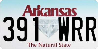 AR license plate 391WRR