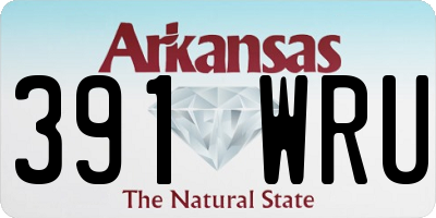 AR license plate 391WRU