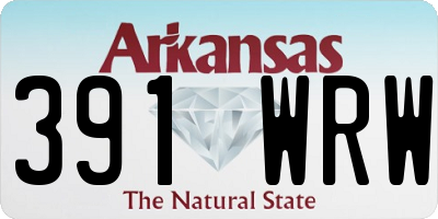 AR license plate 391WRW