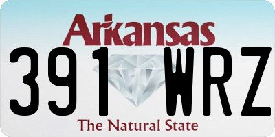 AR license plate 391WRZ