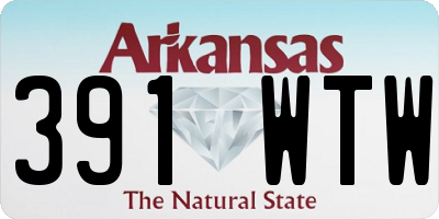 AR license plate 391WTW