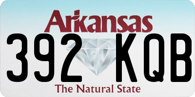 AR license plate 392KQB
