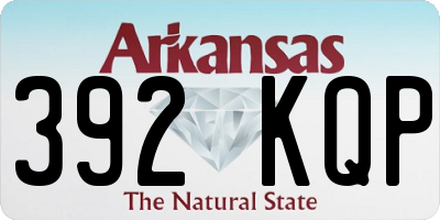 AR license plate 392KQP