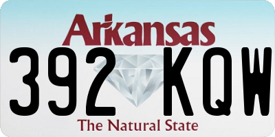 AR license plate 392KQW