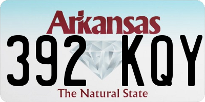 AR license plate 392KQY