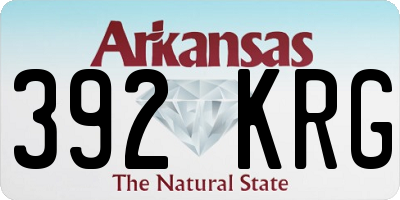AR license plate 392KRG