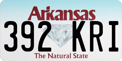 AR license plate 392KRI