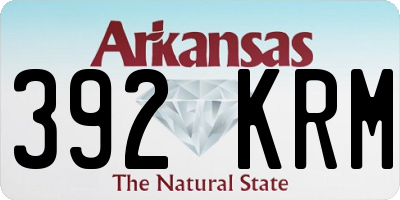 AR license plate 392KRM