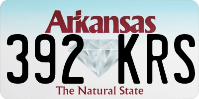 AR license plate 392KRS