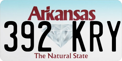 AR license plate 392KRY