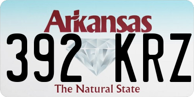AR license plate 392KRZ