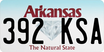 AR license plate 392KSA