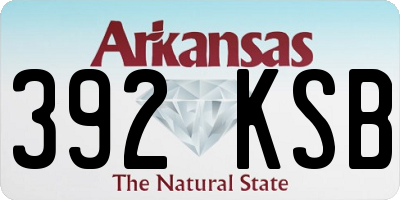 AR license plate 392KSB