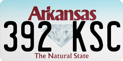 AR license plate 392KSC