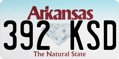 AR license plate 392KSD