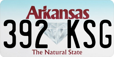 AR license plate 392KSG