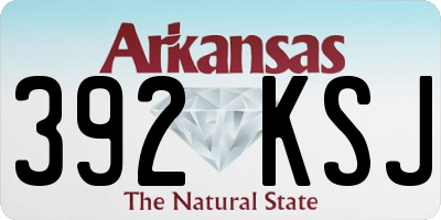 AR license plate 392KSJ
