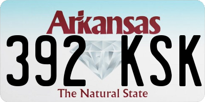 AR license plate 392KSK