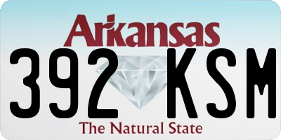 AR license plate 392KSM