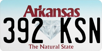 AR license plate 392KSN