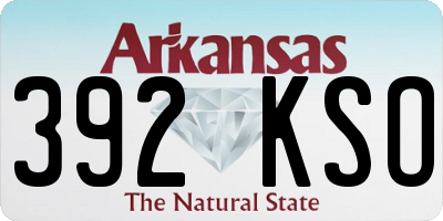 AR license plate 392KSO