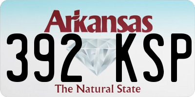 AR license plate 392KSP