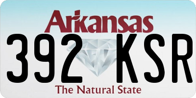 AR license plate 392KSR