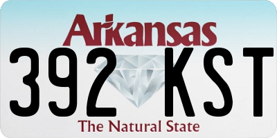 AR license plate 392KST