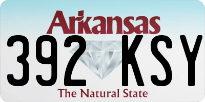 AR license plate 392KSY