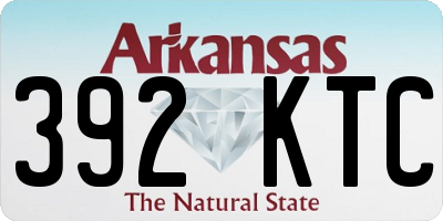 AR license plate 392KTC