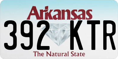 AR license plate 392KTR