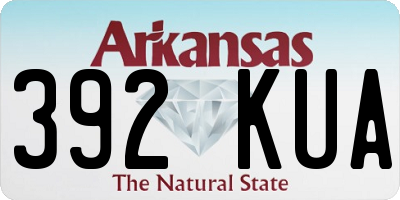 AR license plate 392KUA