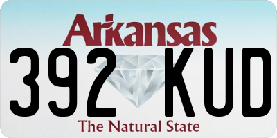 AR license plate 392KUD