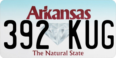 AR license plate 392KUG