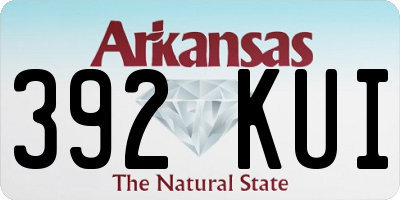 AR license plate 392KUI