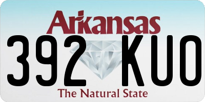 AR license plate 392KUO
