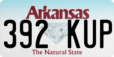 AR license plate 392KUP