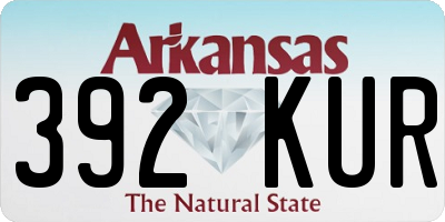 AR license plate 392KUR