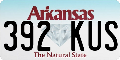 AR license plate 392KUS