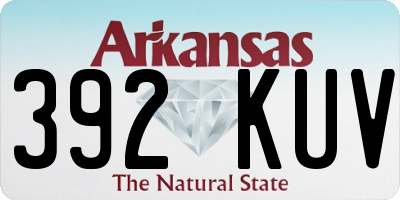 AR license plate 392KUV