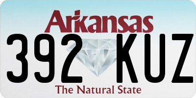 AR license plate 392KUZ
