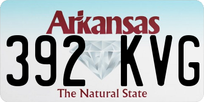 AR license plate 392KVG