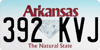 AR license plate 392KVJ