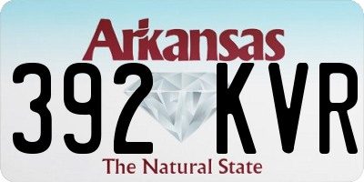 AR license plate 392KVR